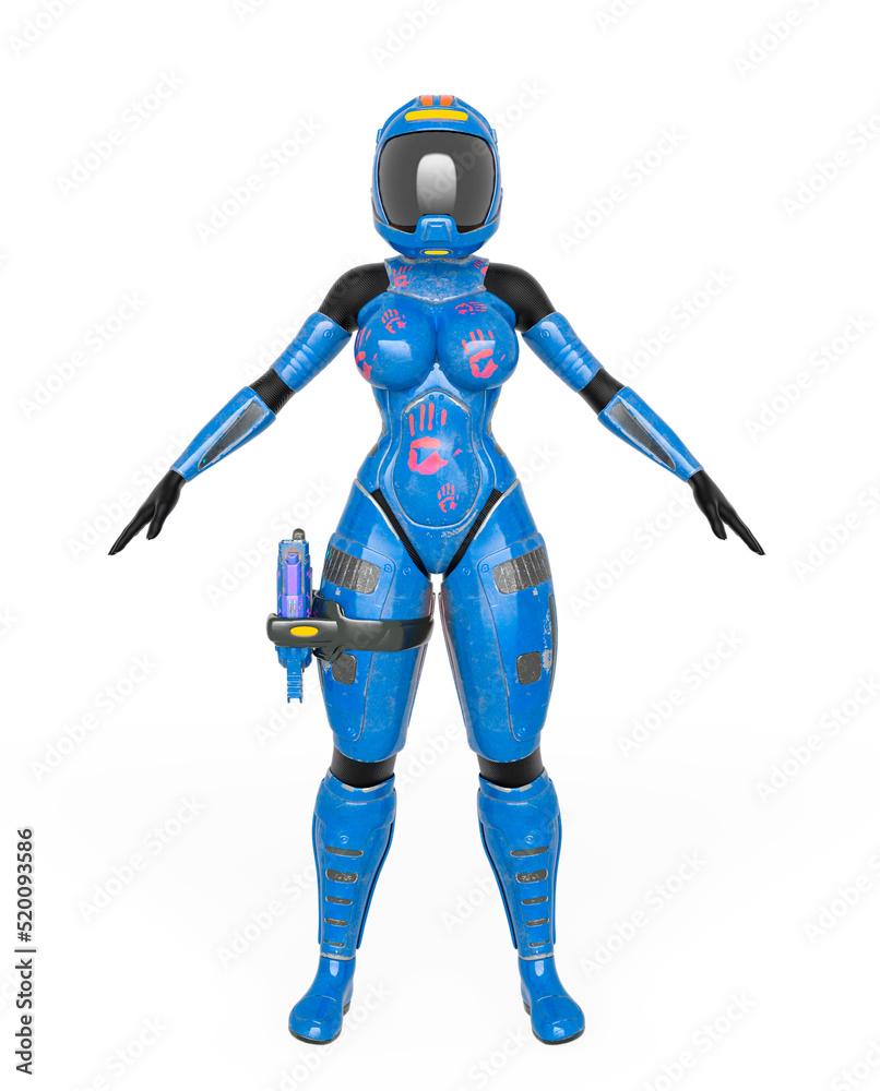 coolest astronaut girl in white background coolest astronaut girl in white background