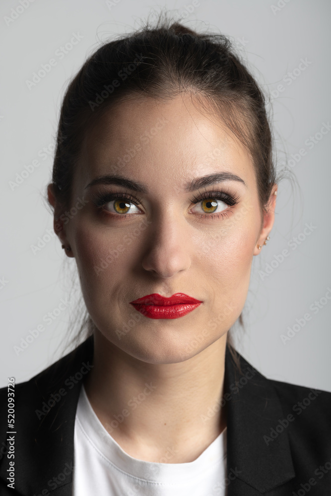 Fashion, style, beauty and make-up concept. Beautiful woman fashion ...