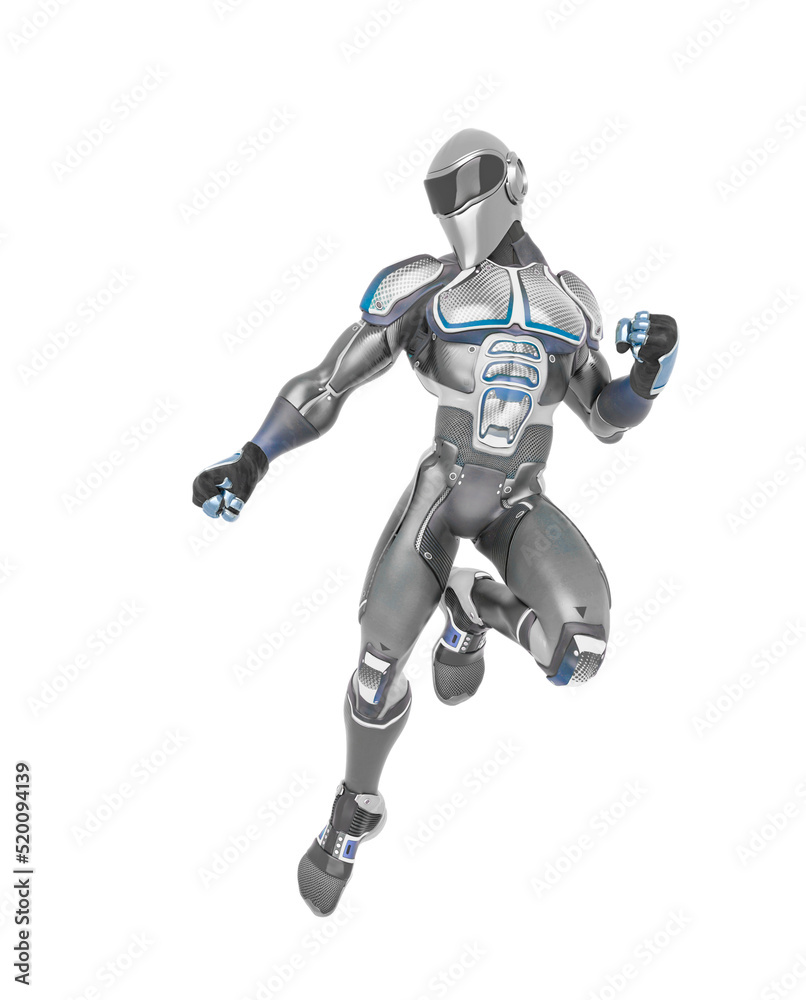 super pilot is floating and looking down in action super pilot is floating and looking down in action