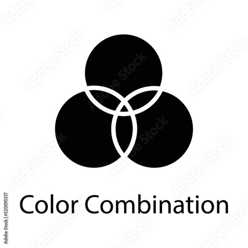 Color Combination  vector Solid Icon Design illustration on White background. EPS 10 File 