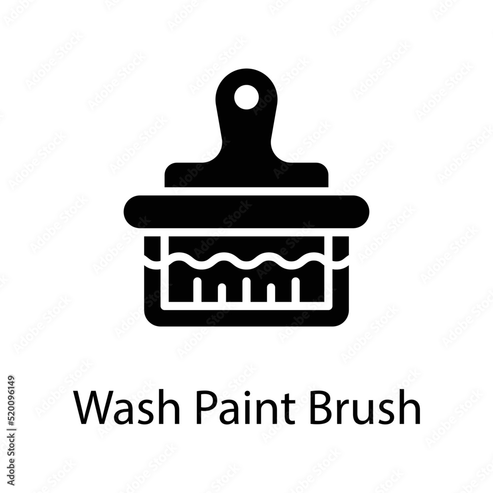 Wash Paint Brush vector Solid Icon Design illustration on White background. EPS 10 File Wash Paint Brush vector Solid Icon Design illustration on White background. EPS 10 File