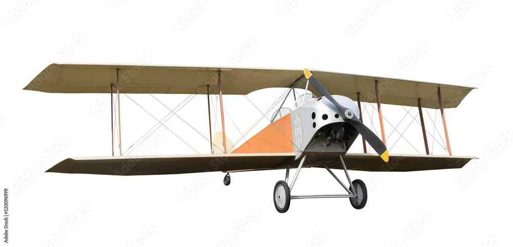 Old retro airplane biplane Old retro airplane biplane
