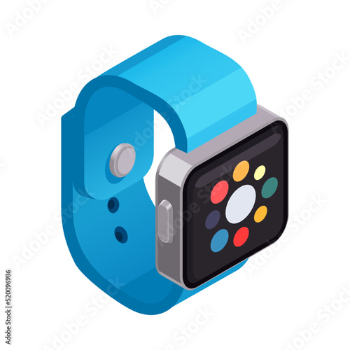 Smart Watch Isometric Composition