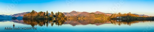 Derwentwater lake panorama in Lake District, Cumbria. England photo