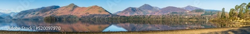 Derwentwater lake panorama in Lake District, Cumbria. England