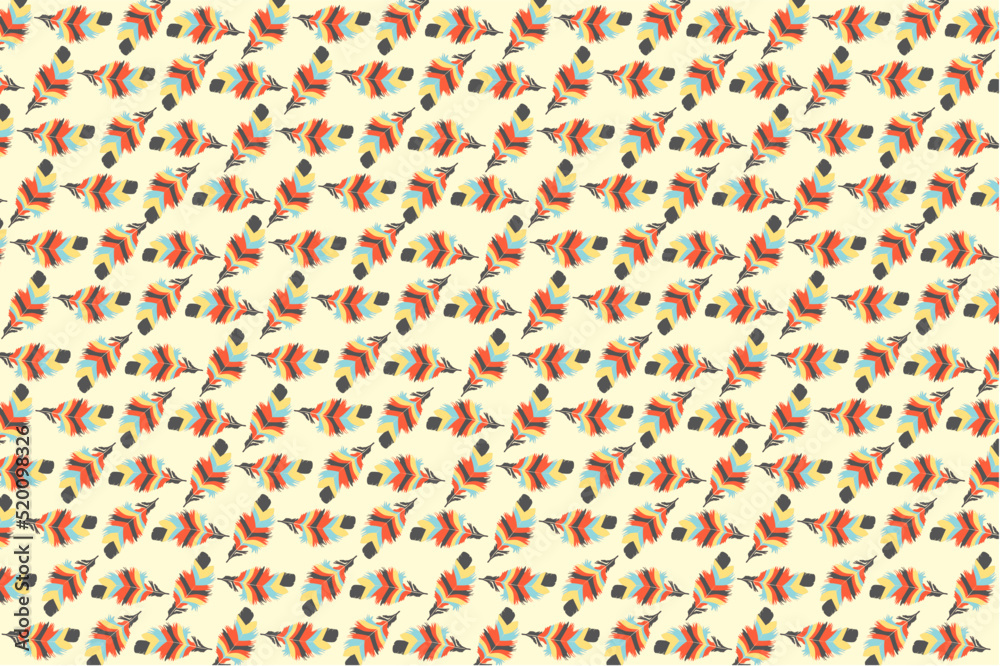 Colorful feather pattern design