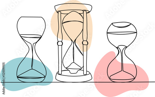 hourglass drawing by one continuous line