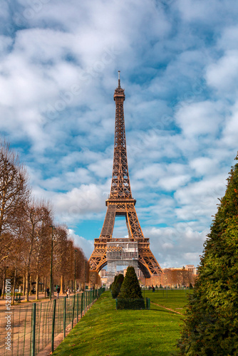 The iconic Eiffel Tower in ...