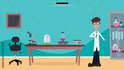 Scientist running experiments in a laboratory