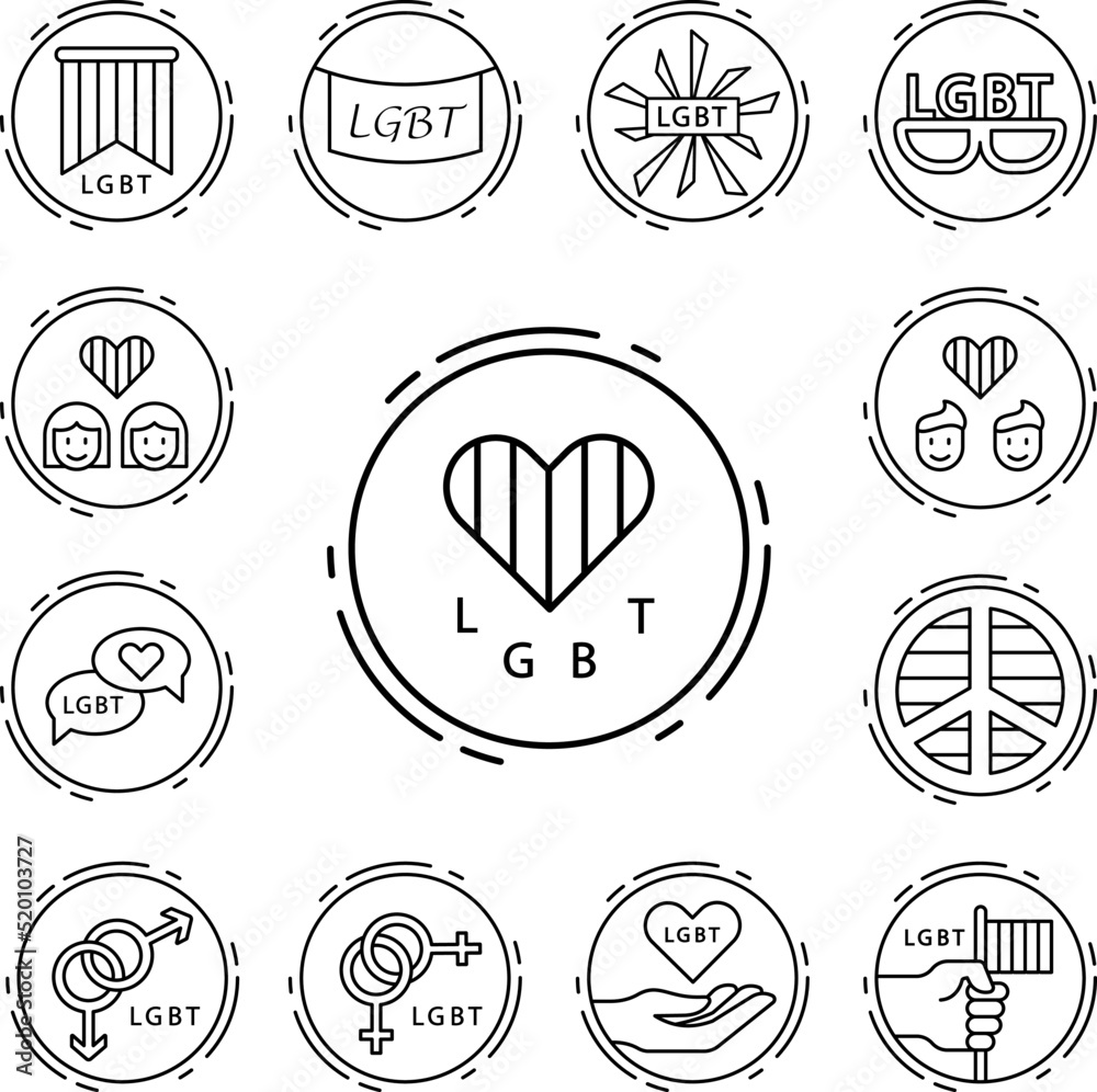 Heart, love, lgbt icon in a collection with other items Heart, love, lgbt icon in a collection with other items