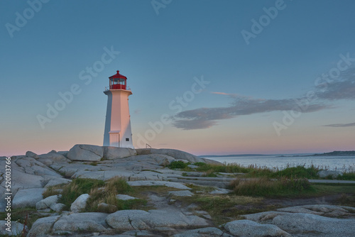 Peggys Cove Lighthouse at Dawn