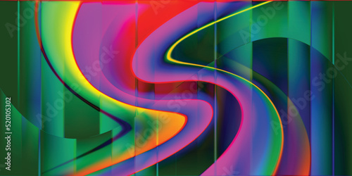 Abstract bright illustration with dynamic waves. For background, wallpaper, packaging.