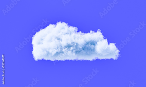 Realistic white cloud in the blue sky. 3d rendering.