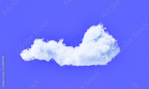 Realistic white cloud in the blue sky. 3d rendering.