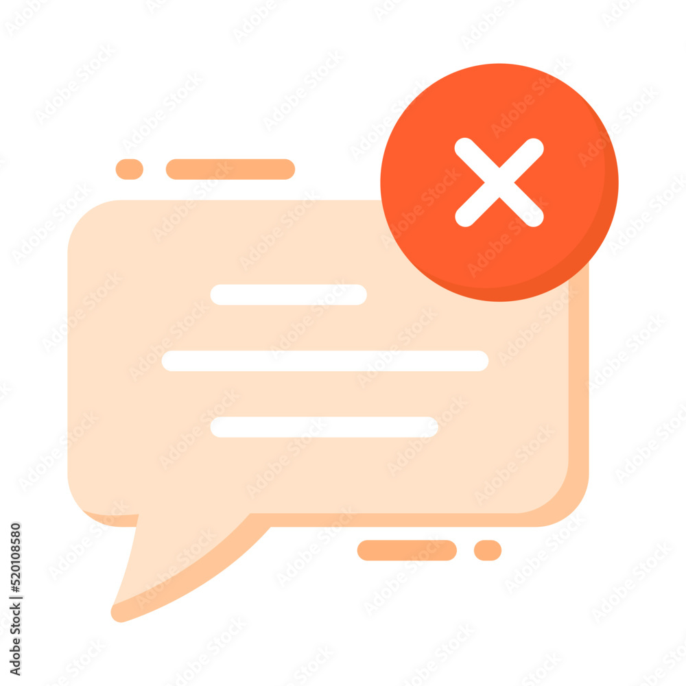 Obraz premium Delete Chat Illustration