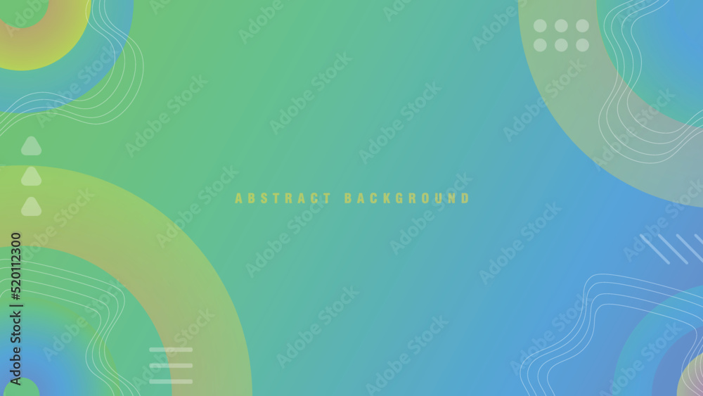 Green and blue vector layout with circle shapes. Abstract background with colorful gradient.