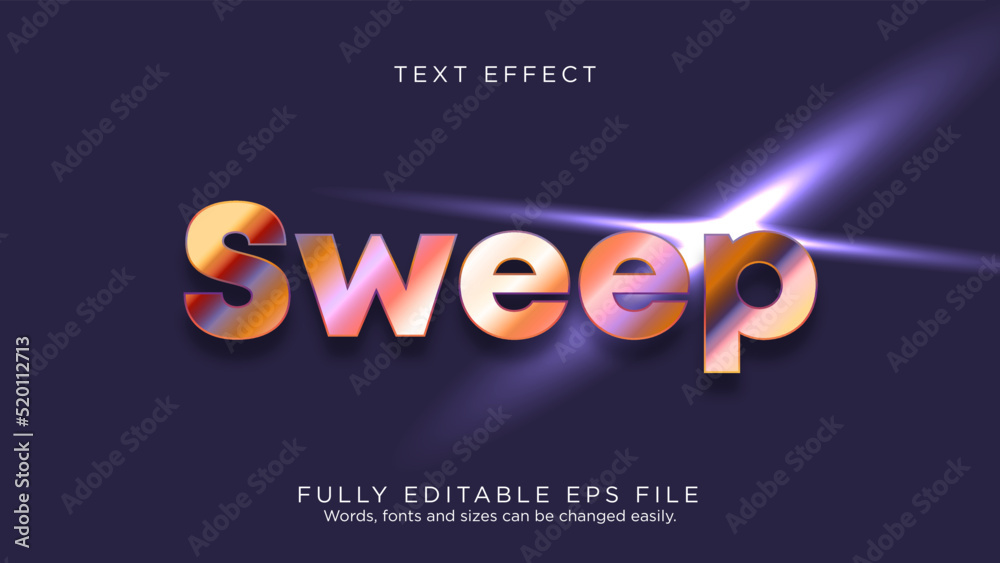 Light Sweep Logo Text Effect Font Type