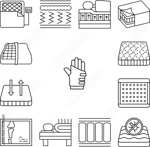 Arm bandage brace wrist icon in a collection with other items