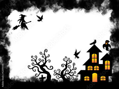 Halloween Silhouette Background Illustration