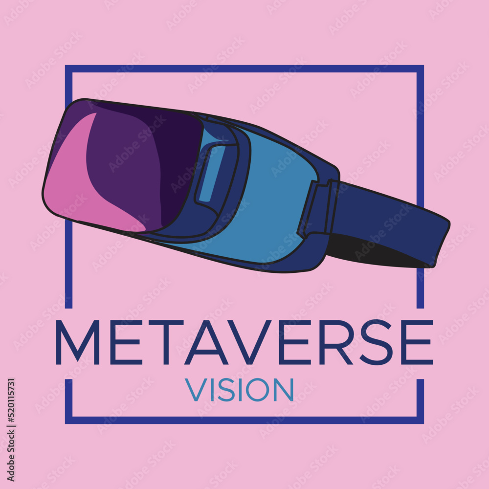 Naklejka premium metaverse google background illustration vector design