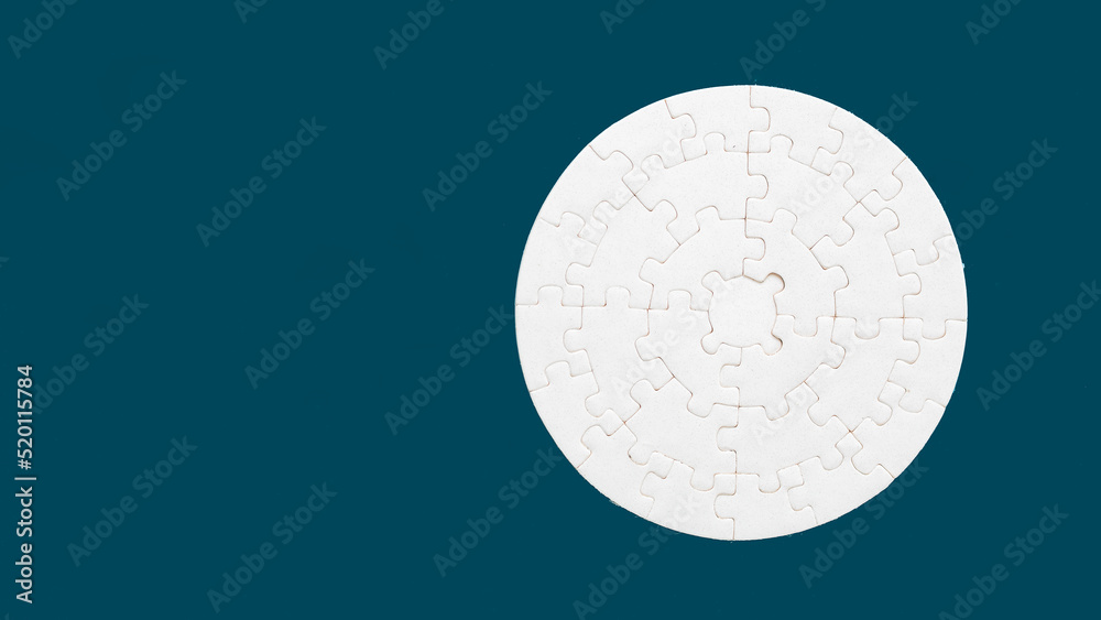 White part of jigsaw puzzle pieces on blue background. concepts of problem solving, business success, teamwork, Team playing jigsaw game incomplete, Texture photo with copy space for text White part of jigsaw puzzle pieces on blue background. concepts of problem solving, business success, teamwork, Team playing jigsaw game incomplete, Texture photo with copy space for text