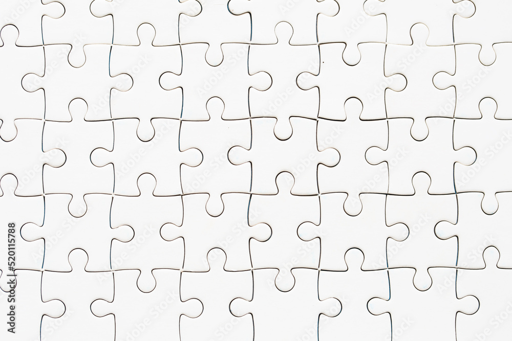 White jigsaw puzzle pattern background. Jigsaw backdrop for web site, marketing, app and logo template. Creative art concept, vector illustration, eps 10, business success, teamwork White jigsaw puzzle pattern background. Jigsaw backdrop for web site, marketing, app and logo template. Creative art concept, vector illustration, eps 10, business success, teamwork