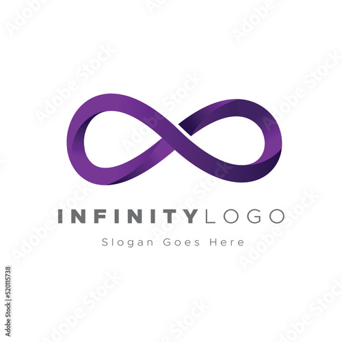 purple infinity logo template vector design