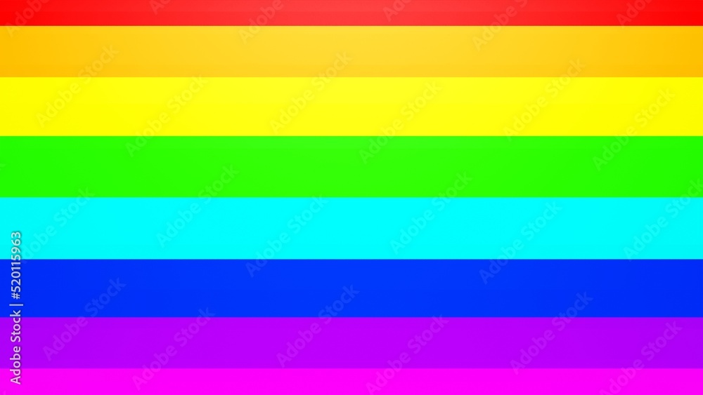 3D rendering. Pattern with horizontal lines of rainbow colors. Flag of the lgtb movement in high quality. Background with a great variety of colors and lines. 3D rendering. Pattern with horizontal lines of rainbow colors. Flag of the lgtb movement in high quality. Background with a great variety of colors and lines.