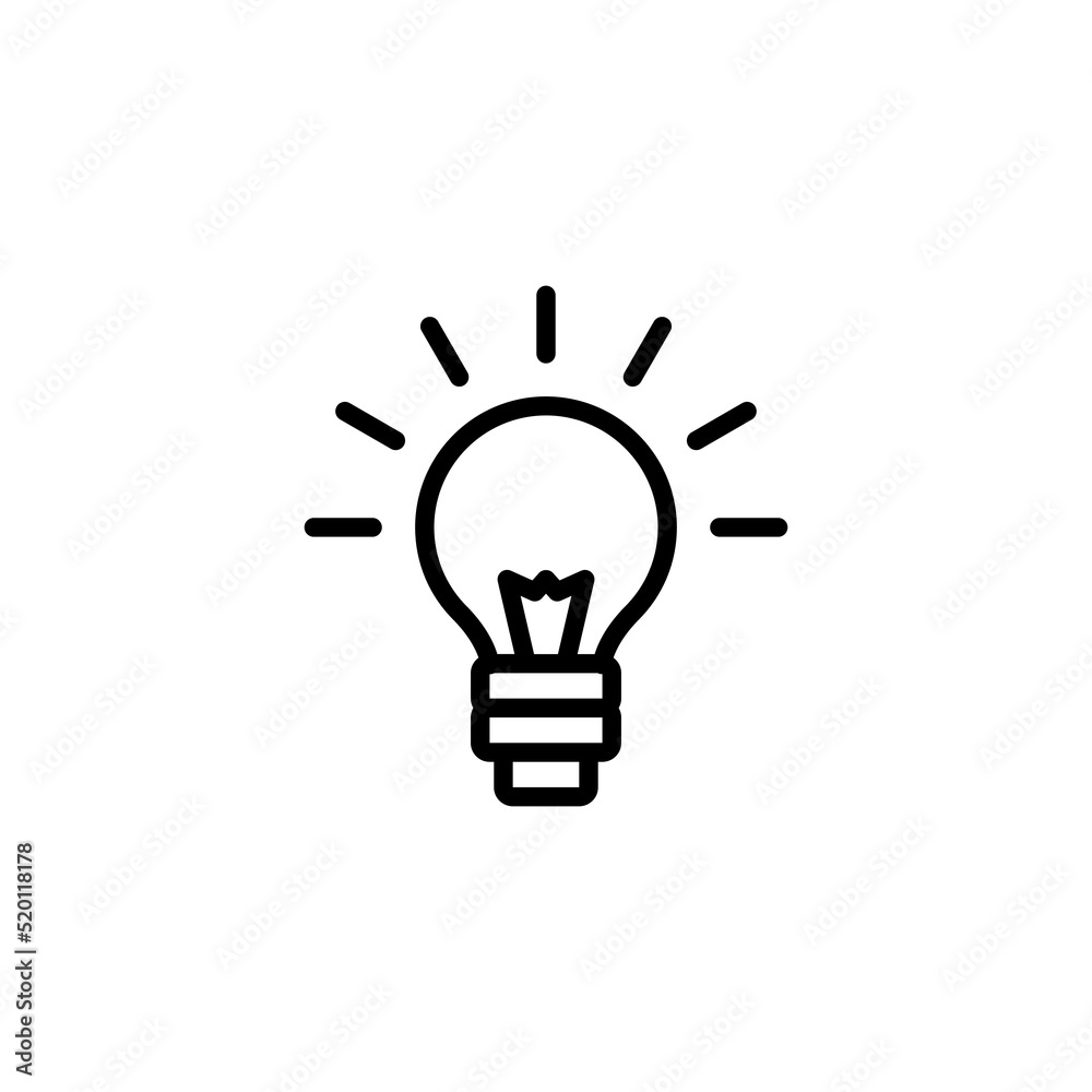 Light Bulb line icon vector design Light Bulb line icon vector design