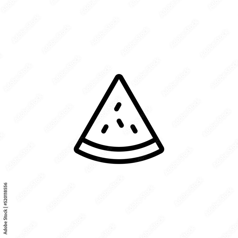 Watermelon line icon vector design Watermelon line icon vector design