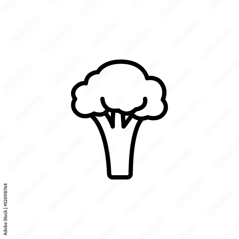 Broccoli line icon vector design