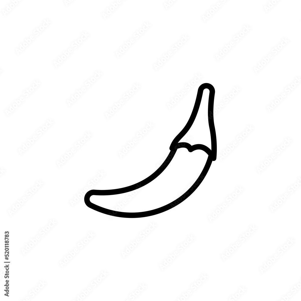 Chilli line icon vector design Chilli line icon vector design