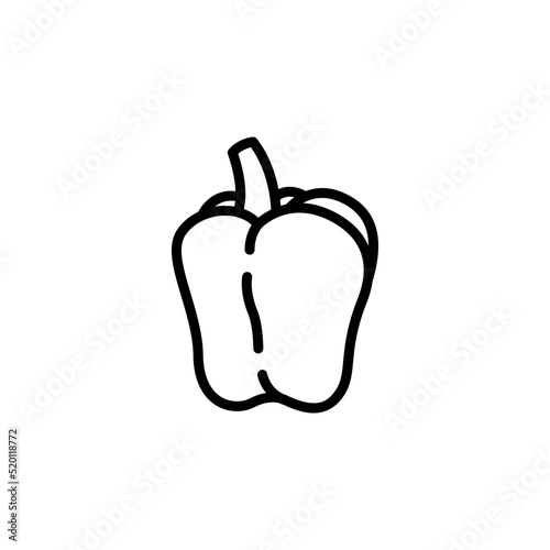 Capsicum line icon vector design