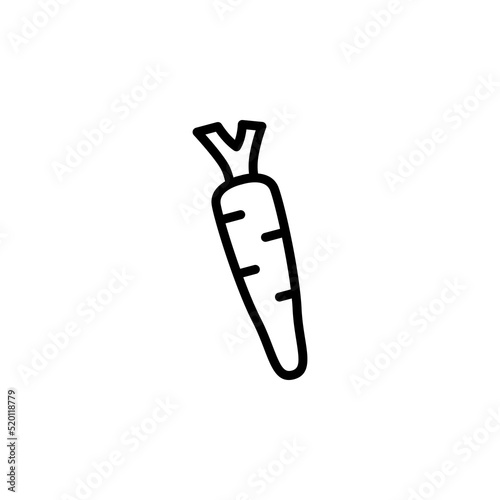 Carrot line icon vector design