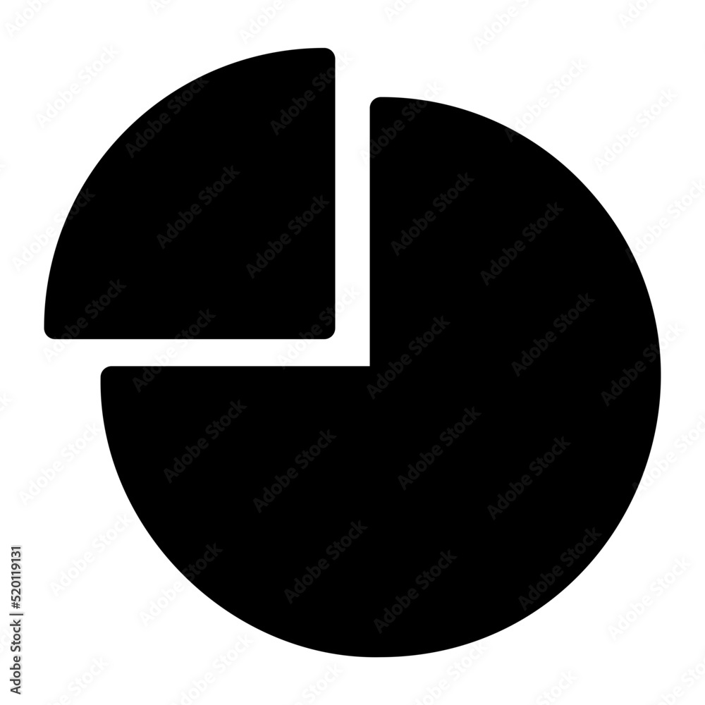 Pie chart glyph icon Pie chart glyph icon