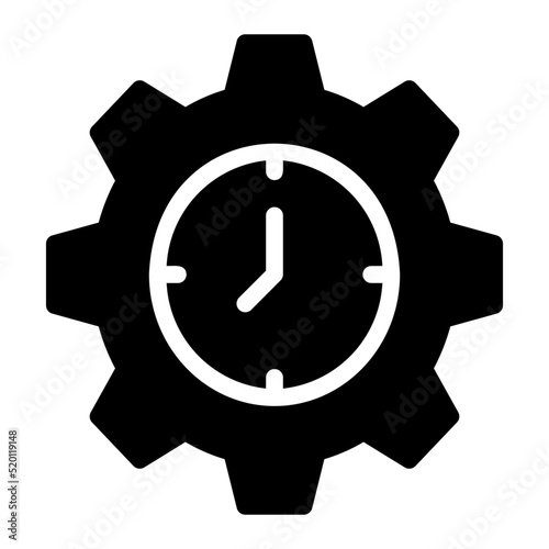 Time management glyph icon