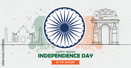 15th August Indian independence day social media post design photo