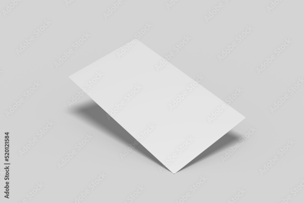 Realistic blank business card illustration for mockup. 3D Render. Realistic blank business card illustration for mockup. 3D Render.