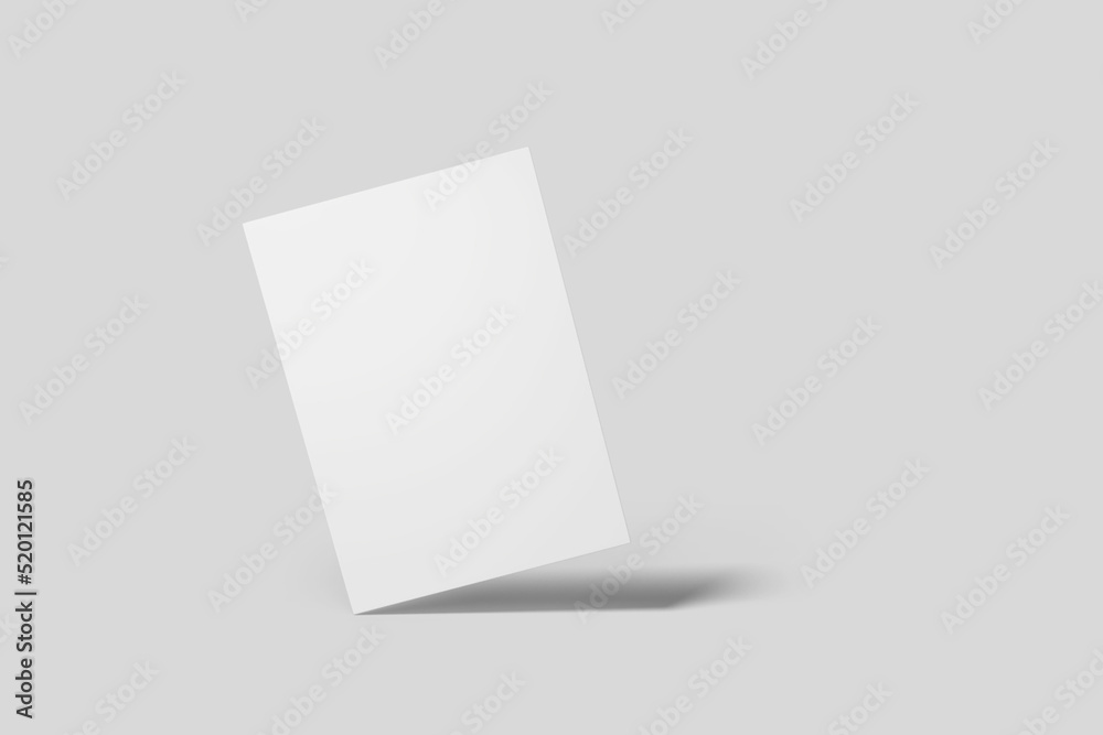 Realistic blank flyer illustration for mockup. 3D Render. Realistic blank flyer illustration for mockup. 3D Render.