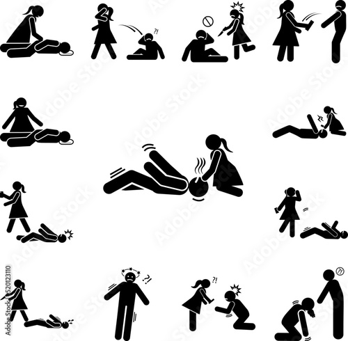Assist calm down help icon in a collection with other items