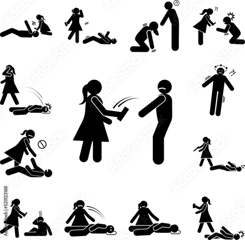 Call man help icon in a collection with other items
