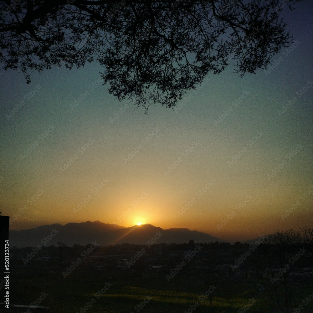 Fototapeta premium sunset in the mountains