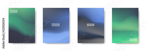Set of abstract background with beautiful gradation color, colorful background for poster flyer banner backdrop.vertical banner.cool fluid background vector illustration