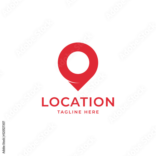 GPS Map Pin Location Logo Design Inspiration. Modern Flat Icon