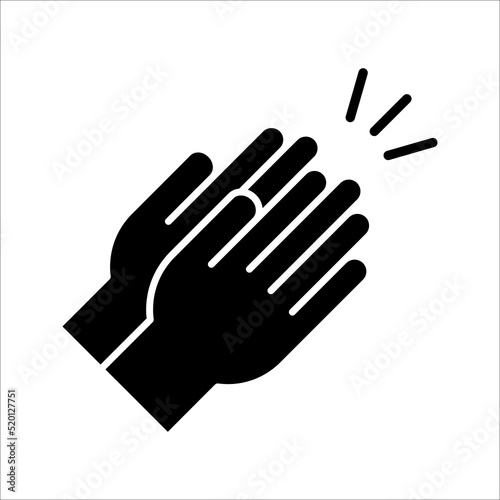 Hands clapping icon. Vector illustration. applause icon vector on white background.