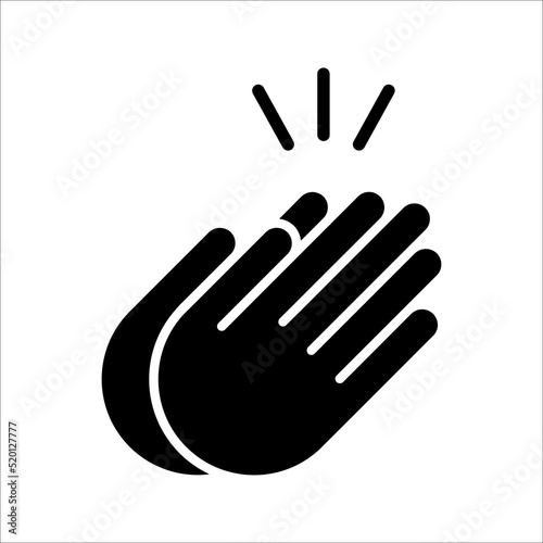 Hands clapping icon. Vector illustration. applause icon vector on white background.