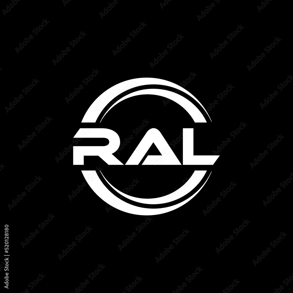 RAL letter logo design with black background in illustrator, vector logo modern alphabet font overlap style. calligraphy designs for logo, Poster, Invitation, etc. RAL letter logo design with black background in illustrator, vector logo modern alphabet font overlap style. calligraphy designs for logo, Poster, Invitation, etc.