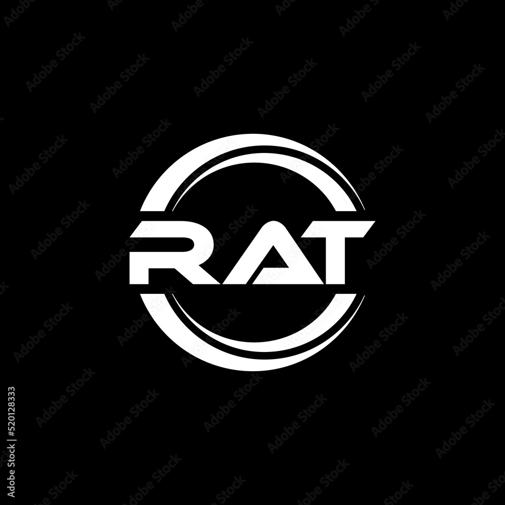 RAT letter logo design with black background in illustrator, vector logo modern alphabet font overlap style. calligraphy designs for logo, Poster, Invitation, etc. RAT letter logo design with black background in illustrator, vector logo modern alphabet font overlap style. calligraphy designs for logo, Poster, Invitation, etc.