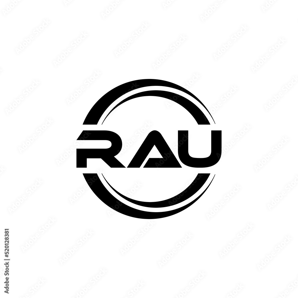 RAU letter logo design with white background in illustrator, vector logo modern alphabet font overlap style. calligraphy designs for logo, Poster, Invitation, etc. RAU letter logo design with white background in illustrator, vector logo modern alphabet font overlap style. calligraphy designs for logo, Poster, Invitation, etc.