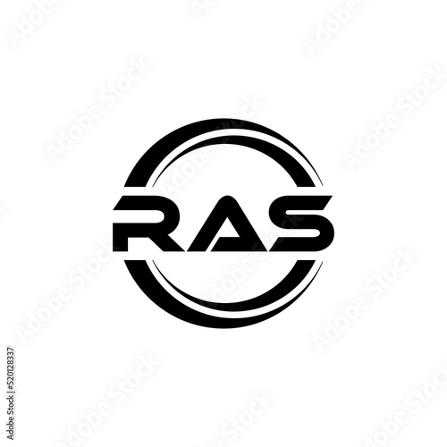 RAS letter logo design with white background in illustrator, vector logo modern alphabet font overlap style. calligraphy designs for logo, Poster, Invitation, etc.